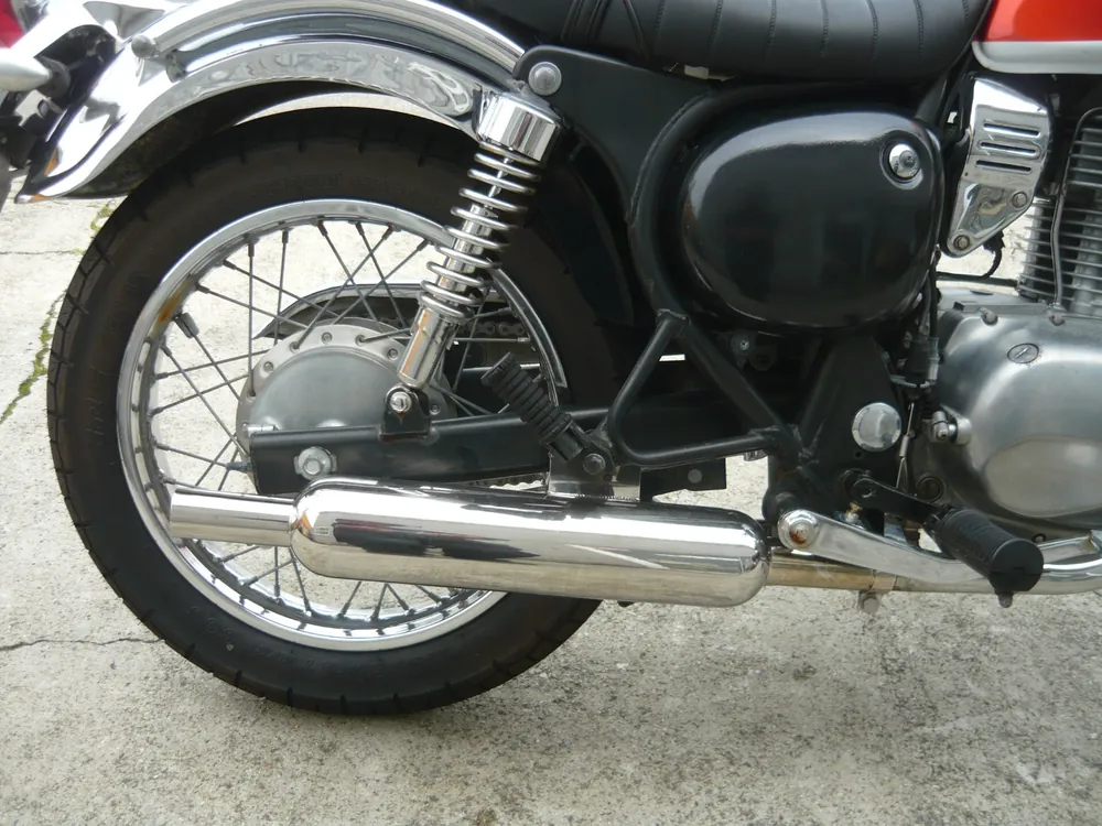 Kawasaki Estrella, белый, оранжевый, фото 4