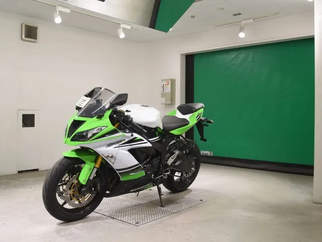 Kawasaki ZX-6R 2015, white | green, фото 4