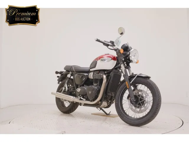 Triumph Bonneville T100 2022, white | red, фото 3