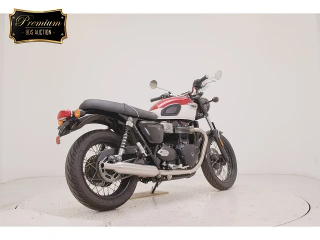 Triumph Bonneville T100 2022, white | red, фото 5