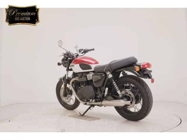 Triumph Bonneville T100 2022, white | red, фото 6