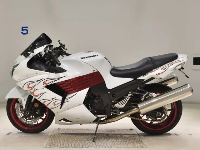 Kawasaki ZX-14 2008, white | red, фото 2