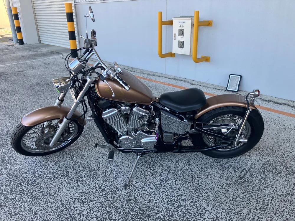 Honda Steed 400 1993, золотистый, фото 4