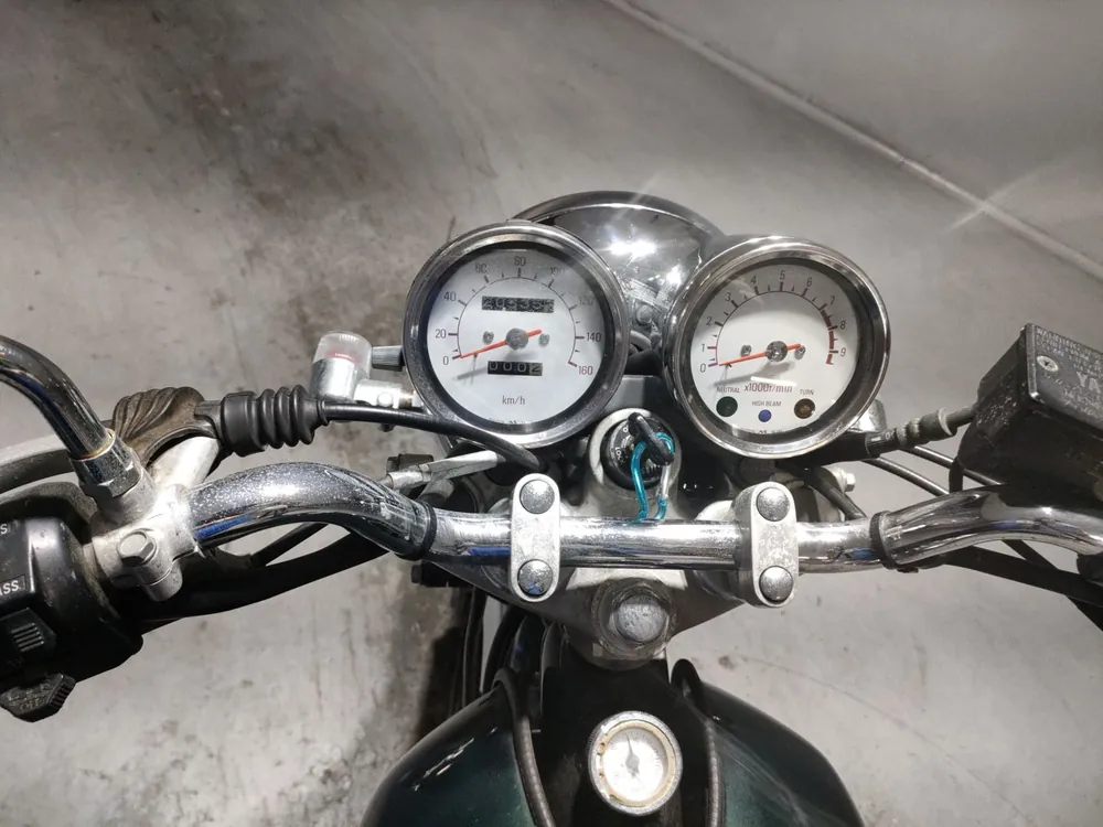 Yamaha SR400 2002, white/green, фото 5