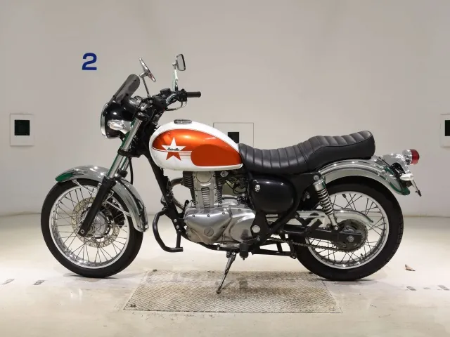Kawasaki Estrella, белый, оранжевый, фото 2