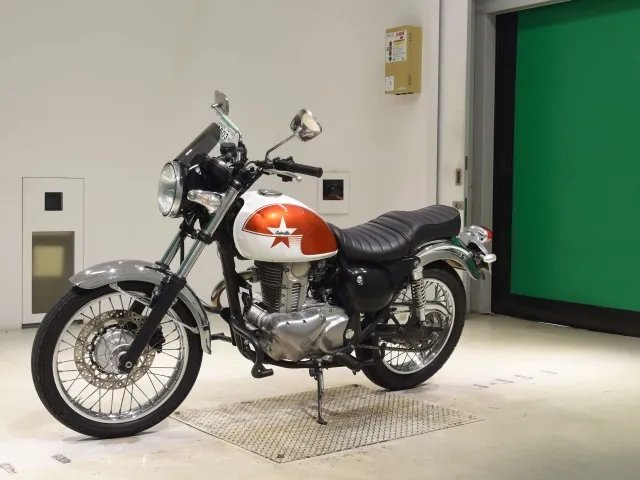 Kawasaki Estrella, белый, оранжевый, фото 4