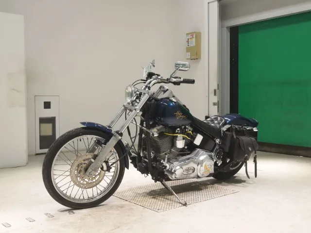 Harley-Davidson FXST1450 2002, синий, фото 4