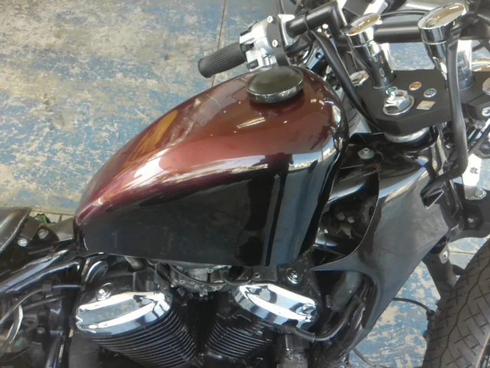 Honda Steed 400 1996, dark red wine, фото 5