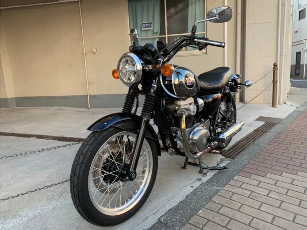 Kawasaki W800-2 2021, чёрный, фото 5