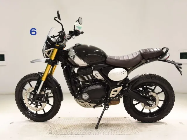 Triumph Scrambler 400 X 2025, black | silver, фото 2