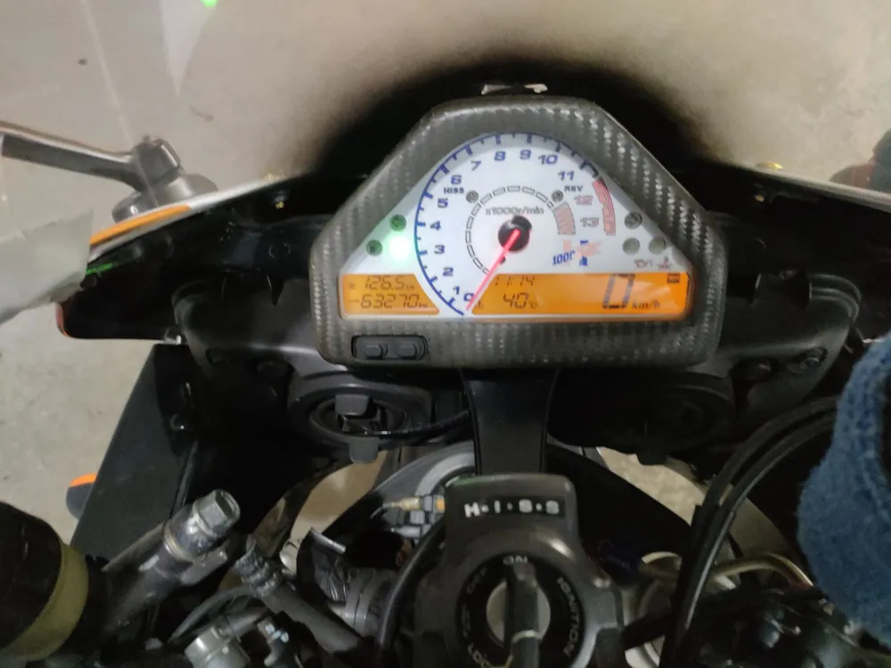 Honda CBR1000RR 2007, чёрный, оранжевый, фото 5
