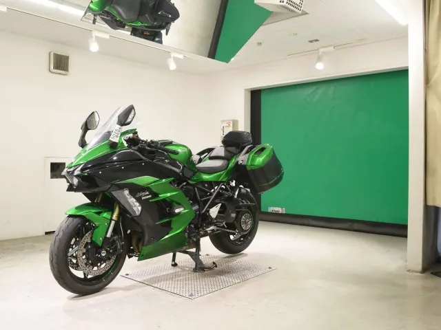 Kawasaki Ninja H2 SX 2018, black | green, фото 4