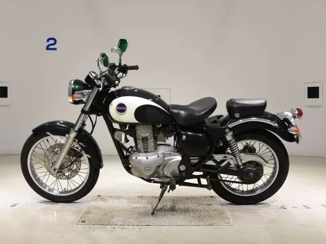 Kawasaki Estrella, white | green, фото 2