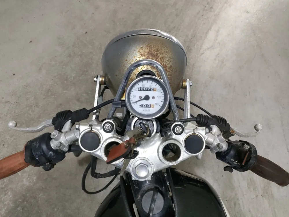 Yamaha SR400, white/black, фото 5