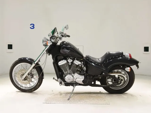 Honda Steed 400 1988, чёрный, фото 2