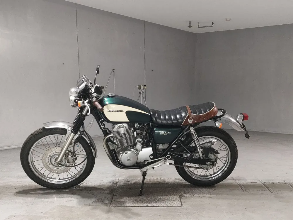 Honda CB400SS, зелёный, бежевый, фото 2