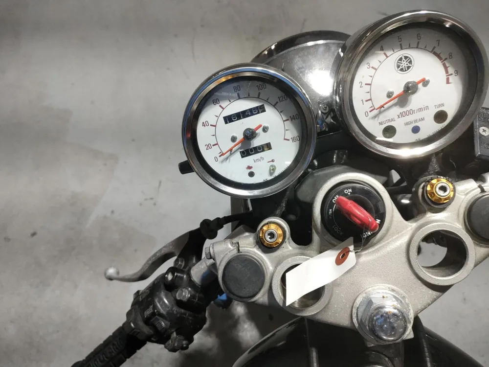 Yamaha SR400 2009, black / gold, фото 5
