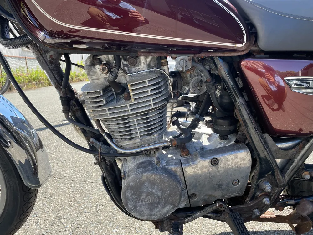 Yamaha SR400 2015, dark red wine, фото 14