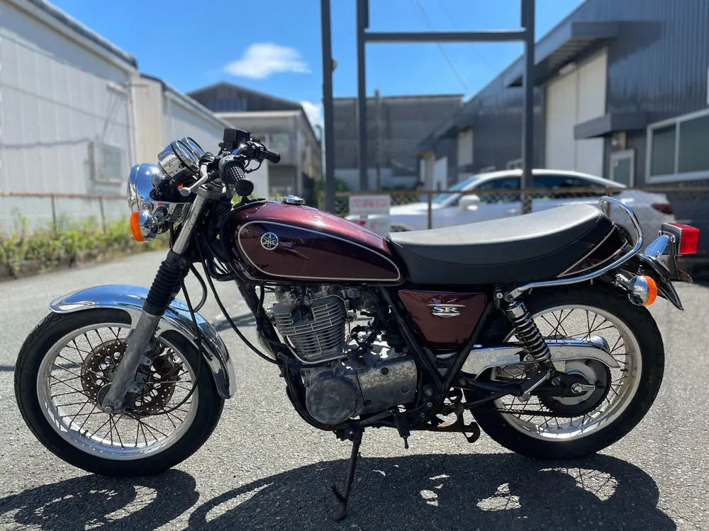 Yamaha SR400 2015, dark red wine, фото 3