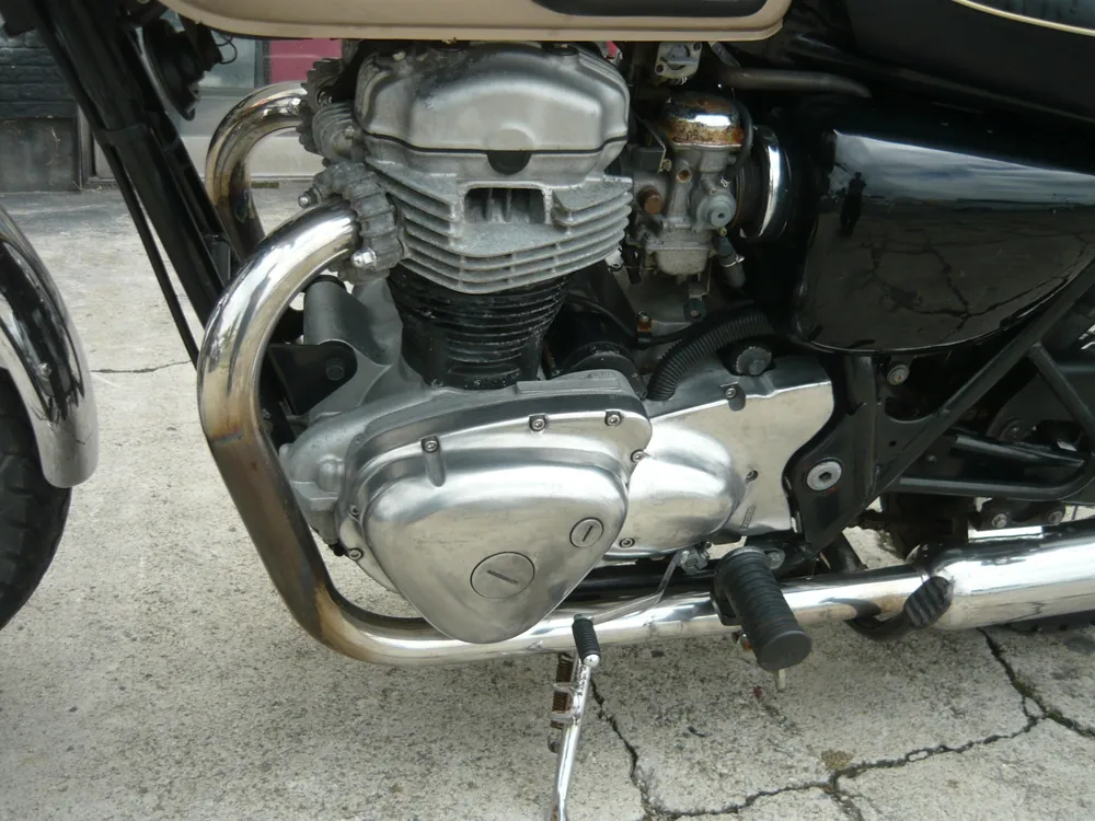 Kawasaki W650 2001, чёрный, золотистый, фото 8