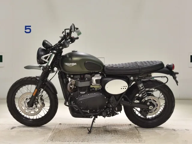 Triumph Scrambler 2023, зелёный, фото 2