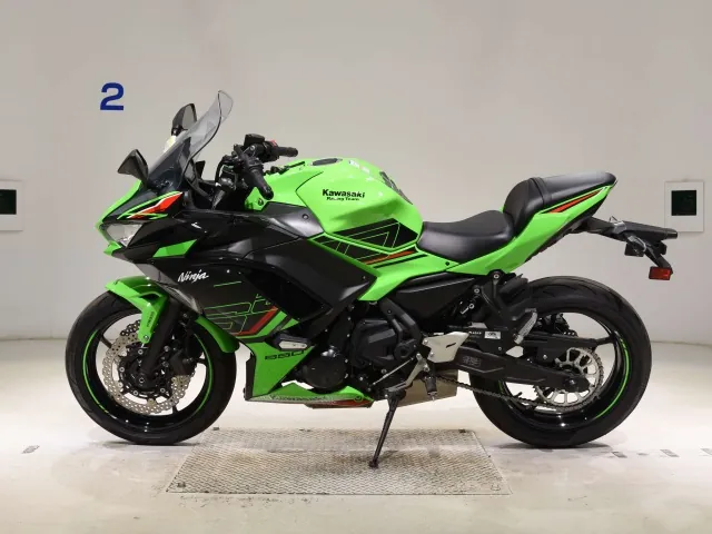 Kawasaki Z650A 2024, black | green, фото 2