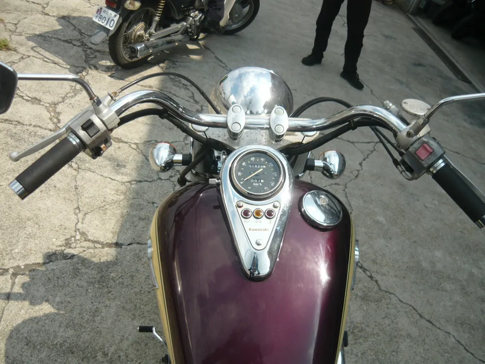 Kawasaki Vulcan 400 Classic 1998, cream, фиолетовый, фото 3