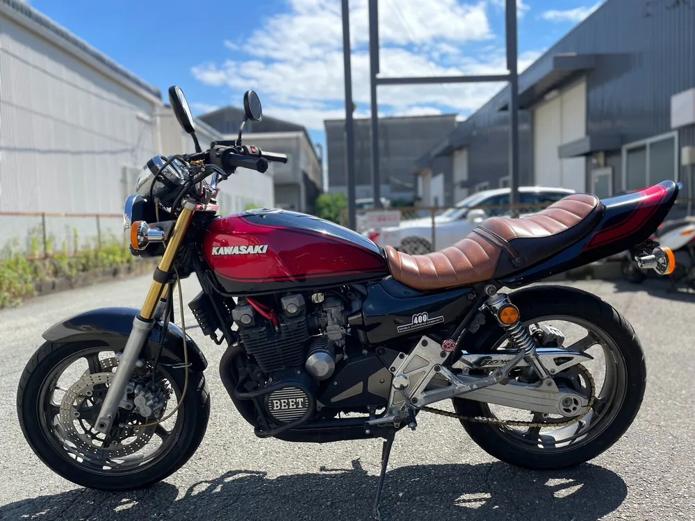 Kawasaki Zephyr 400 1996, чёрный, красный, фото 3