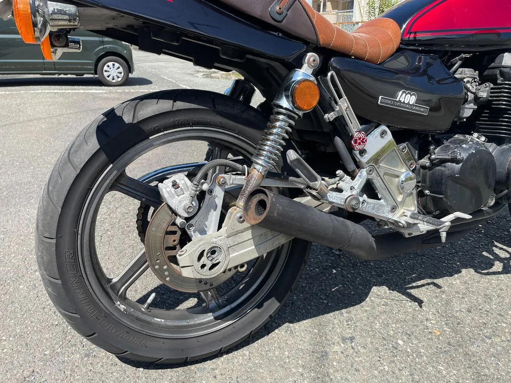Kawasaki Zephyr 400 1996, чёрный, красный, фото 7