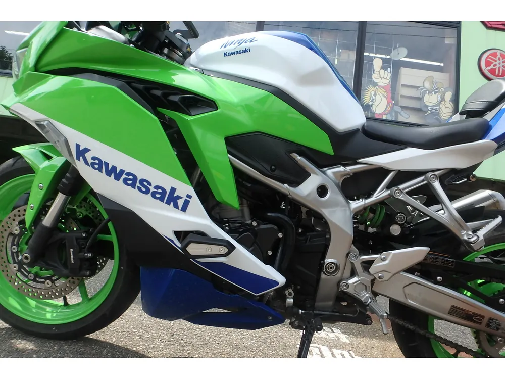Kawasaki ZX-4R SE 2024, white / lime / blue, фото 14