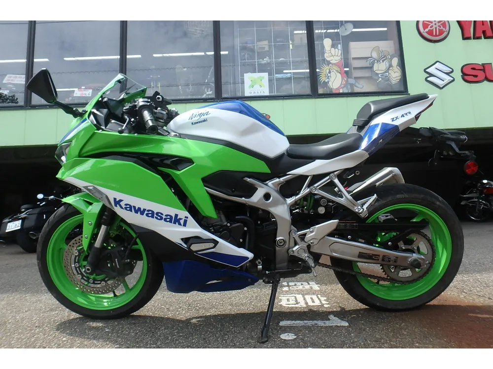Kawasaki ZX-4R SE 2024, white / lime / blue, фото 17