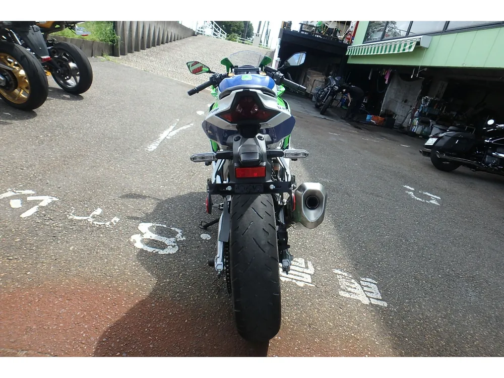 Kawasaki ZX-4R SE 2024, white / lime / blue, фото 8