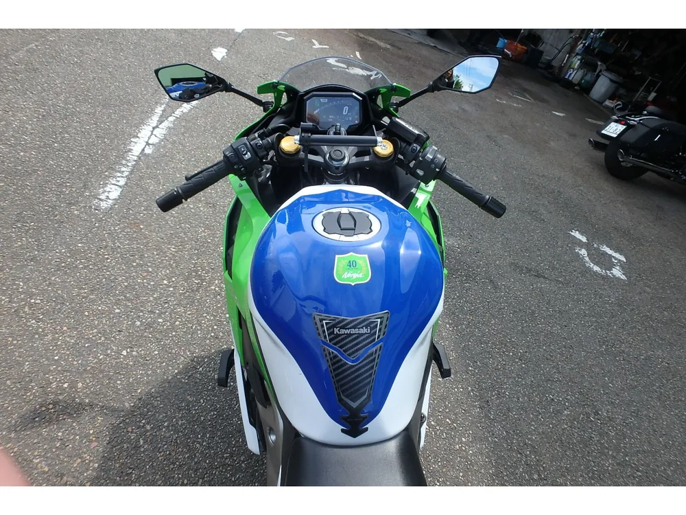 Kawasaki ZX-4R SE 2024, white / lime / blue, фото 10