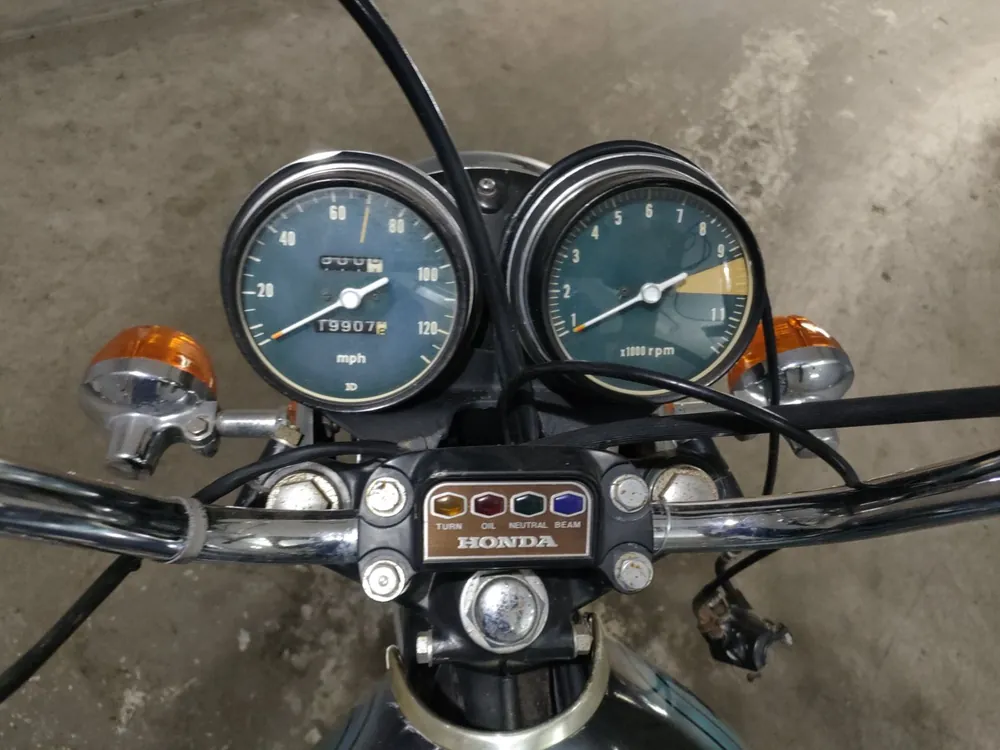 Honda Cb550, синий, фото 5