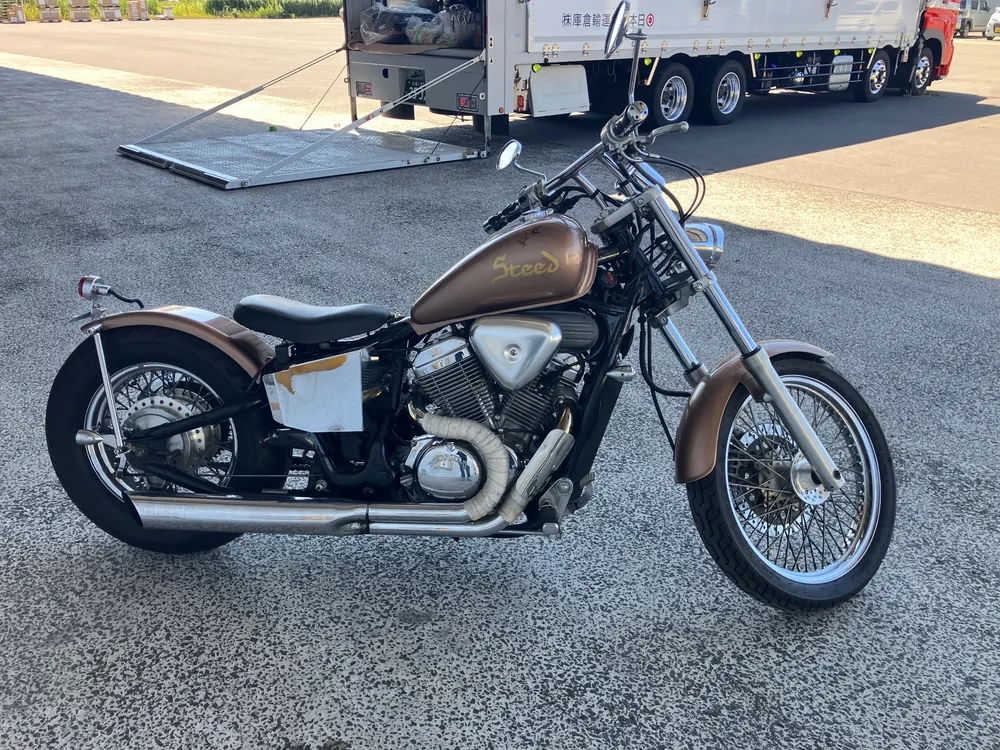 Honda Steed 400 1993, золотистый, фото 5