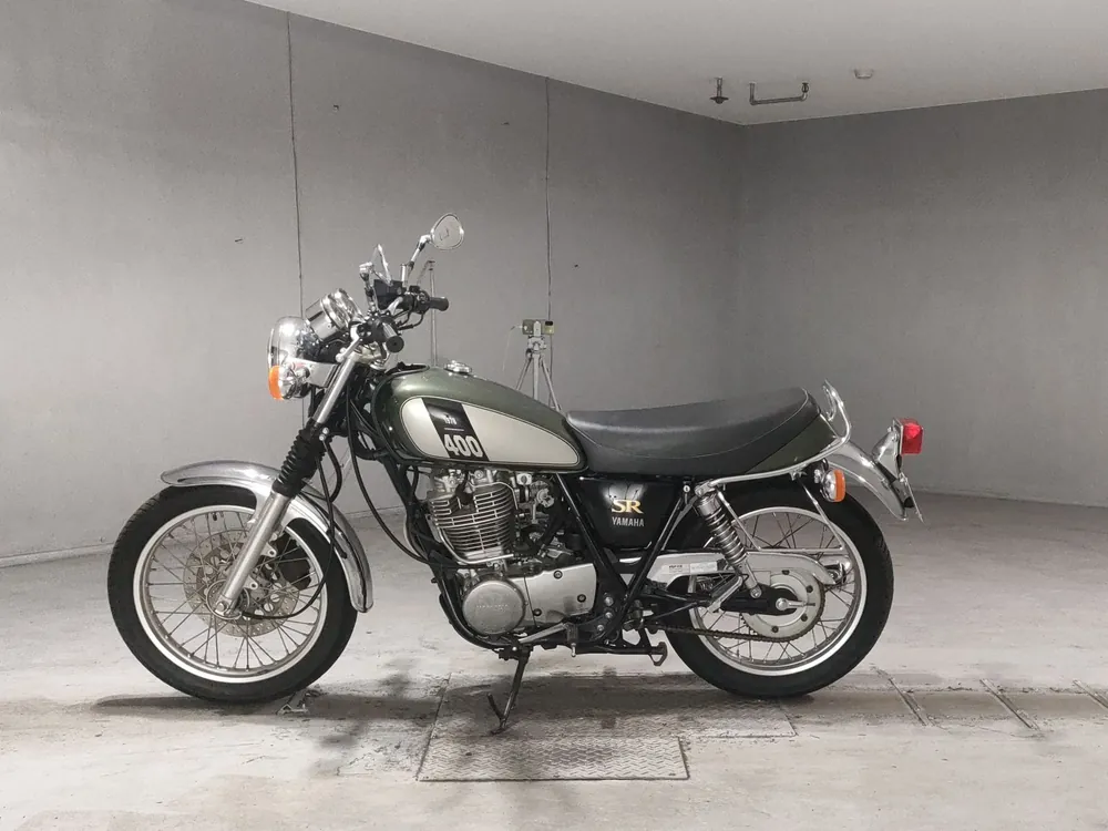Yamaha SR400, серый, зелёный, фото 2