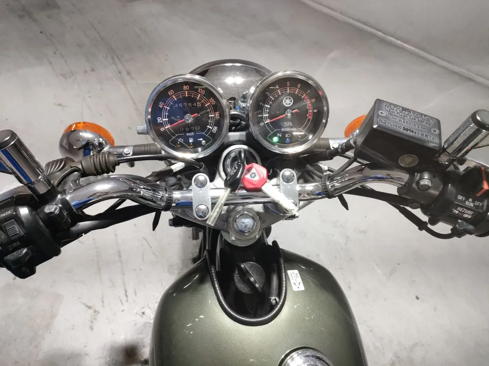Yamaha SR400, серый, зелёный, фото 5