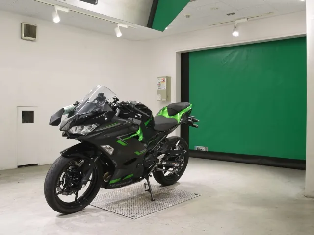 Kawasaki Z400 2023, black | green, фото 4