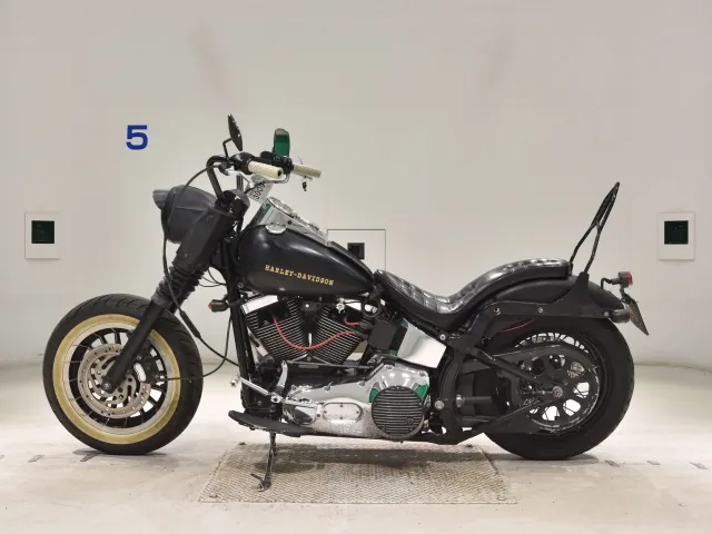 Harley-Davidson FLSTF 1450 2001, matt black, фото 2