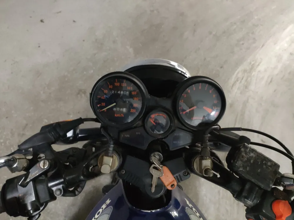 Honda CBX400F, белый, синий, фото 5